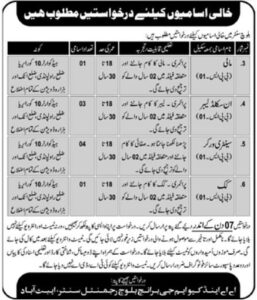 Pakistan Army   Baloch Regimental Center Jobs 2023